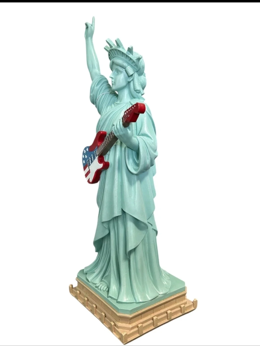 July 4th Patriotic Statue of Liberty with Guitar 17” Seasonal Figurine Statue - Picture 5 of 7